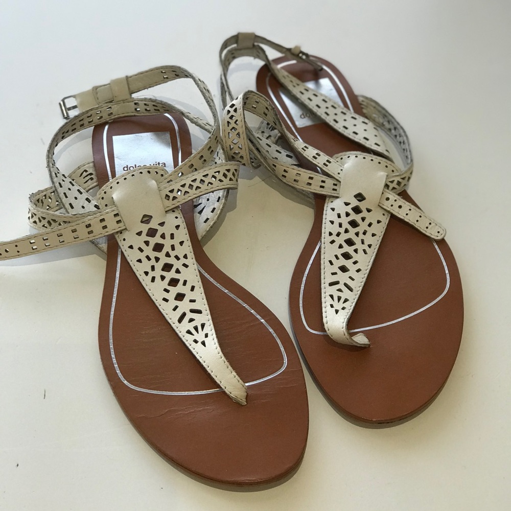Dolce Vita White Sandals worn 3X